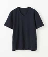MKKGM50045 MK MICHEL KLEIN HOMME(MKミッシェルクランオム) 【抗菌防臭加工】デオドラントへリンボンカットソー ネイビー(57)