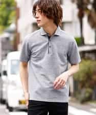MKKGM53089 MK MICHEL KLEIN HOMME(MKミッシェルクランオム) 【涼しい/洗える】大きいサイズあり　リネンミックスストレッチポロシャツ ライトブルー