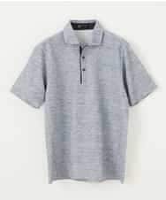 MKKGM53089 MK MICHEL KLEIN HOMME(MKミッシェルクランオム) 【涼しい/洗える】大きいサイズあり　リネンミックスストレッチポロシャツ ライトブルー
