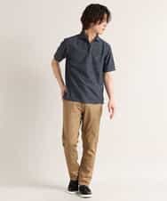 MKKGM53089 MK MICHEL KLEIN HOMME(MKミッシェルクランオム) 【涼しい/洗える】大きいサイズあり　リネンミックスストレッチポロシャツ ネイビー