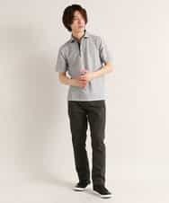 MKKGM53089 MK MICHEL KLEIN HOMME(MKミッシェルクランオム) 【涼しい/洗える】大きいサイズあり　リネンミックスストレッチポロシャツ グレー