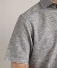 MKKGM53089 MK MICHEL KLEIN HOMME(MKミッシェルクランオム) 【涼しい/洗える】大きいサイズあり　リネンミックスストレッチポロシャツ グレー