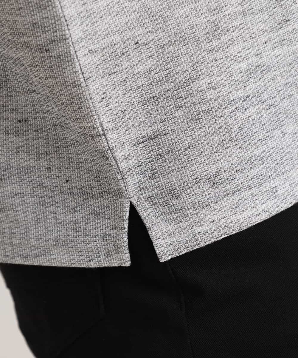 MKKGM53089 MK MICHEL KLEIN HOMME(MKミッシェルクランオム) 【涼しい/洗える】大きいサイズあり　リネンミックスストレッチポロシャツ グレー