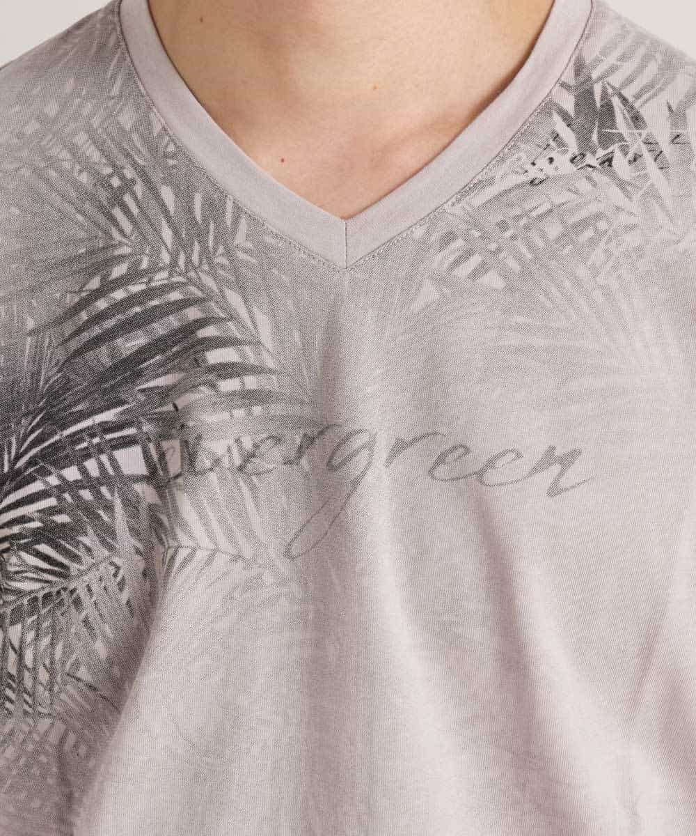MKKGO02059 MK MICHEL KLEIN HOMME(MKミッシェルクランオム) オーガニックボタニカルプリントカットソー ベージュ