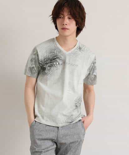 MKKGO02059 MK MICHEL KLEIN HOMME オーガニックボタニカルプリントカットソー