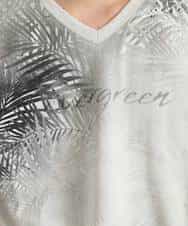 MKKGO02059 MK MICHEL KLEIN HOMME(MKミッシェルクランオム) オーガニックボタニカルプリントカットソー ライトグレー