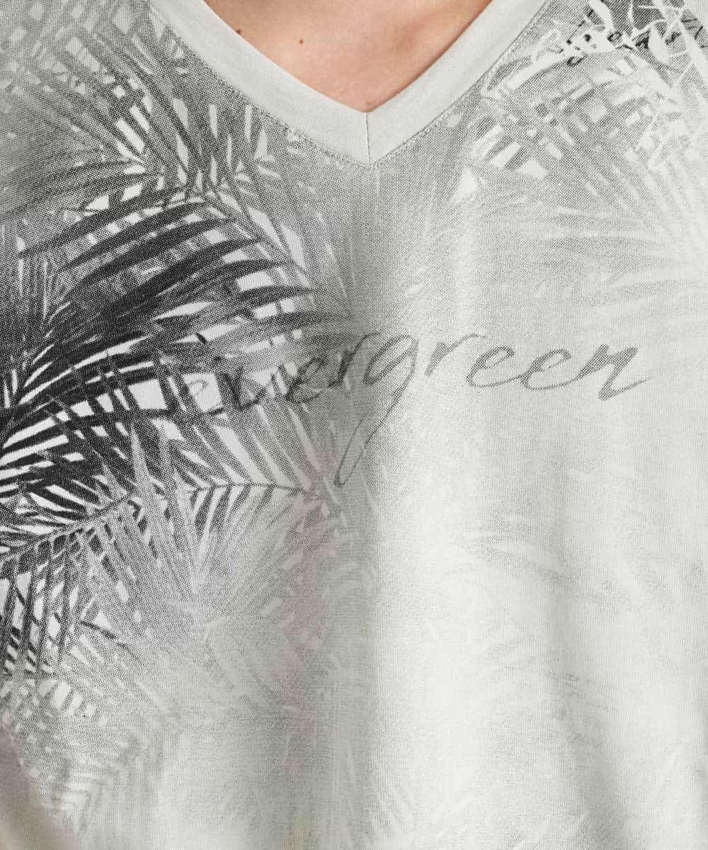 MKKGO02059 MK MICHEL KLEIN HOMME(MKミッシェルクランオム) オーガニックボタニカルプリントカットソー ライトグレー