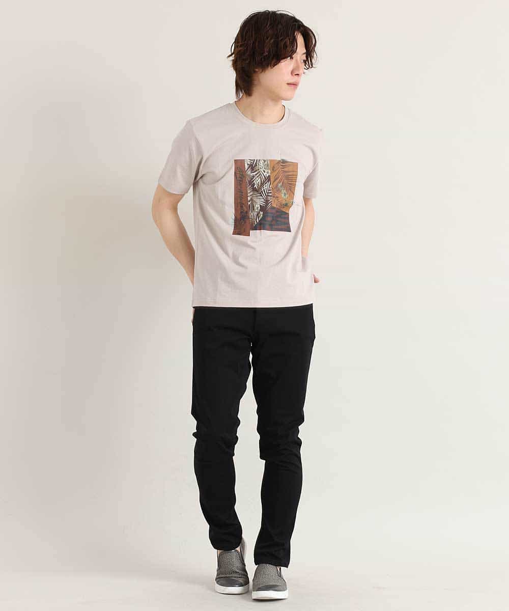 MKKGO03059 MK MICHEL KLEIN HOMME(MKミッシェルクランオム) オーガニックコットンカットソー ベージュ(82)
