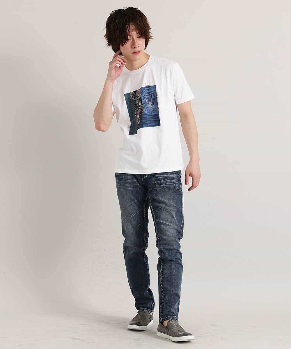 MKKGO03059 MK MICHEL KLEIN HOMME(MKミッシェルクランオム) オーガニックコットンカットソー ホワイト(90)