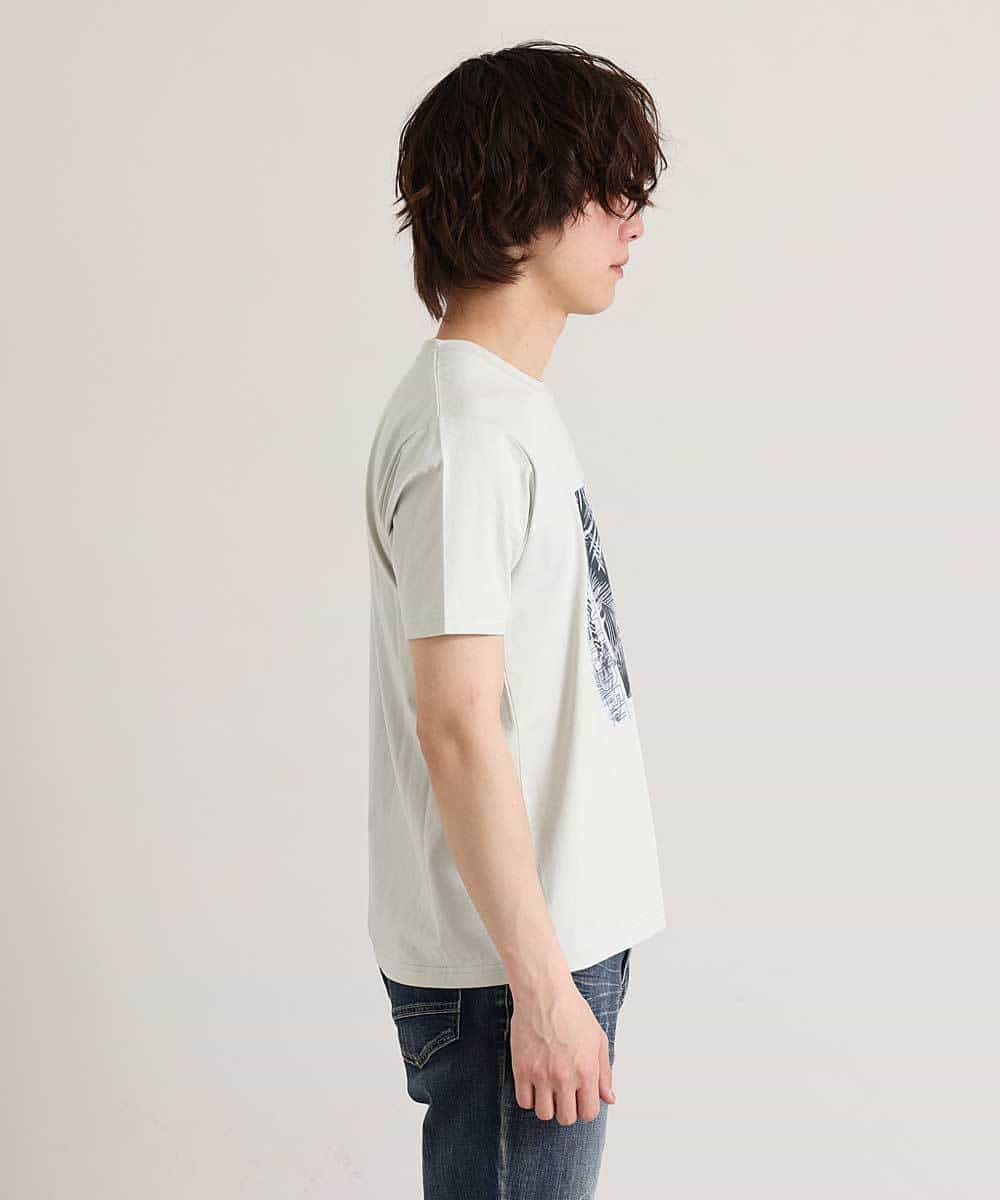 MKKGO03059 MK MICHEL KLEIN HOMME(MKミッシェルクランオム) オーガニックコットンカットソー ライトグレー(91)