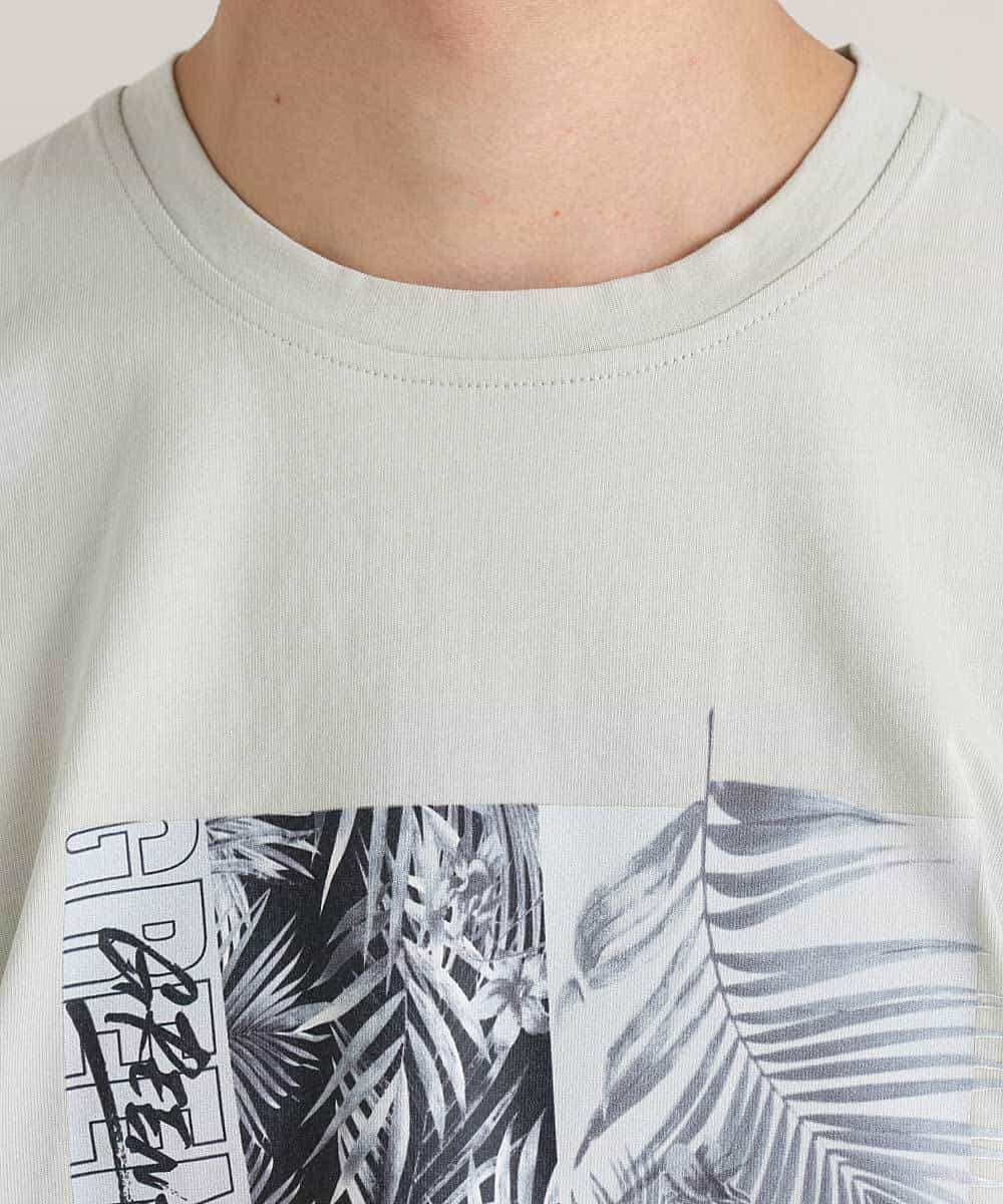MKKGO03059 MK MICHEL KLEIN HOMME(MKミッシェルクランオム) オーガニックコットンカットソー ライトグレー(91)