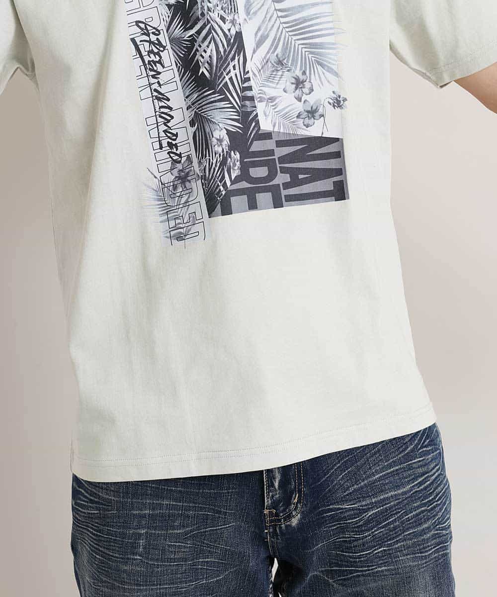 MKKGO03059 MK MICHEL KLEIN HOMME(MKミッシェルクランオム) オーガニックコットンカットソー ライトグレー(91)