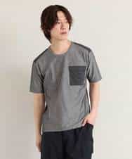 MKKGO09069 MK MICHEL KLEIN HOMME(MKミッシェルクランオム) 【涼しい/軽量/快適ストレッチ】エアメッシュカットソー ダークグレー
