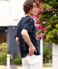 MKKGO12059 MK MICHEL KLEIN HOMME(MKミッシェルクランオム) デオドランドへリンボン ネイビー