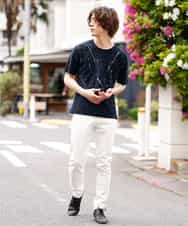 MKKGO12059 MK MICHEL KLEIN HOMME(MKミッシェルクランオム) デオドランドへリンボン ネイビー