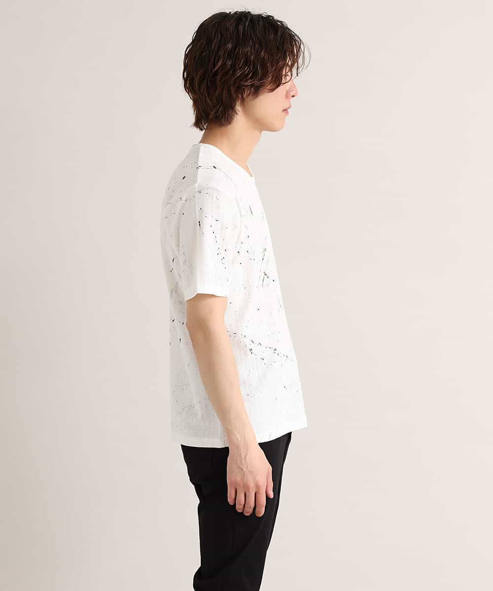MKKGO12059 MK MICHEL KLEIN HOMME(MKミッシェルクランオム) デオドランドへリンボン ホワイト