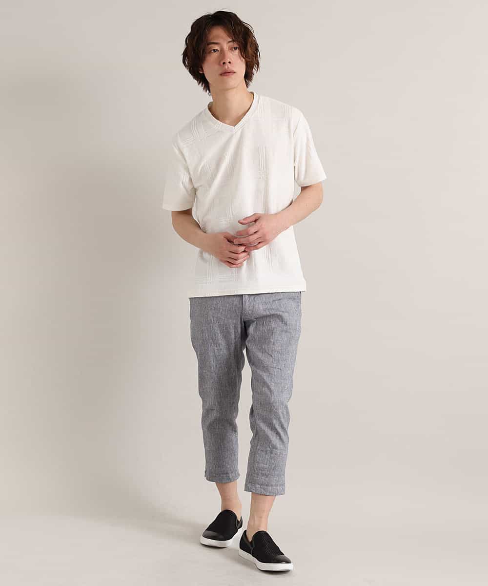 MKKGO15059 MK MICHEL KLEIN HOMME(MKミッシェルクランオム) ブロックランダムパイル ホワイト