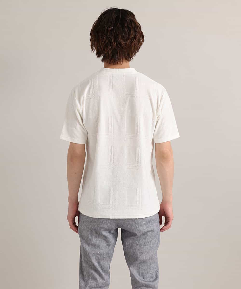 MKKGO15059 MK MICHEL KLEIN HOMME(MKミッシェルクランオム) ブロックランダムパイル ホワイト