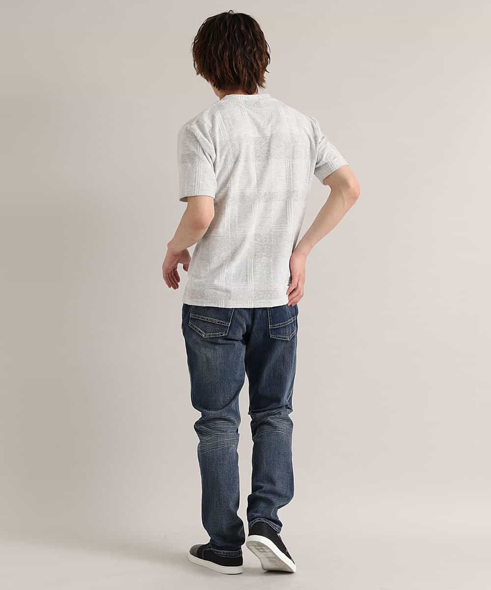 MKKGO15059 MK MICHEL KLEIN HOMME(MKミッシェルクランオム) ブロックランダムパイル ライトグレー