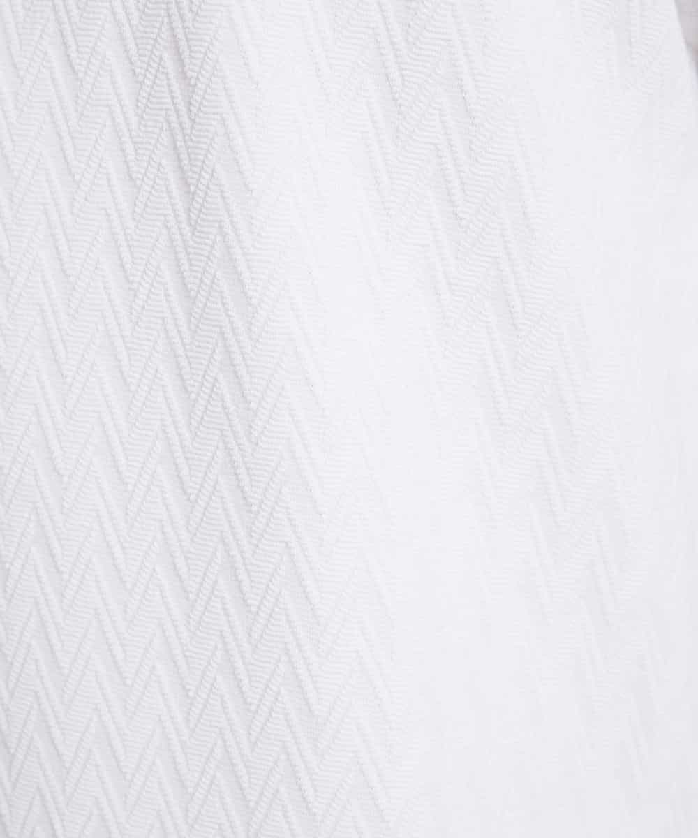 MKKGR02059 MK MICHEL KLEIN HOMME(MKミッシェルクランオム) ヘリンボーンTシャツ ホワイト