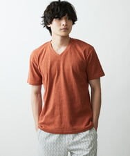 MKKGR46045 MK MICHEL KLEIN HOMME(MKミッシェルクランオム) スマートＶネックＴシャツ オレンジ