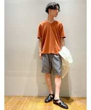 MKKGR46045 MK MICHEL KLEIN HOMME(MKミッシェルクランオム) スマートＶネックＴシャツ オレンジ