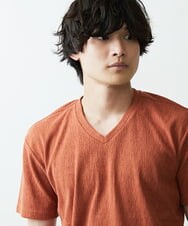 MKKGR46045 MK MICHEL KLEIN HOMME(MKミッシェルクランオム) スマートＶネックＴシャツ オレンジ