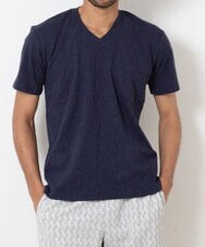 MKKGR46045 MK MICHEL KLEIN HOMME(MKミッシェルクランオム) スマートＶネックＴシャツ ネイビー