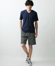 MKKGR46045 MK MICHEL KLEIN HOMME(MKミッシェルクランオム) スマートＶネックＴシャツ ネイビー