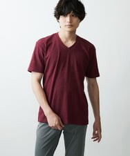 MKKGR46045 MK MICHEL KLEIN HOMME(MKミッシェルクランオム) スマートＶネックＴシャツ パープル