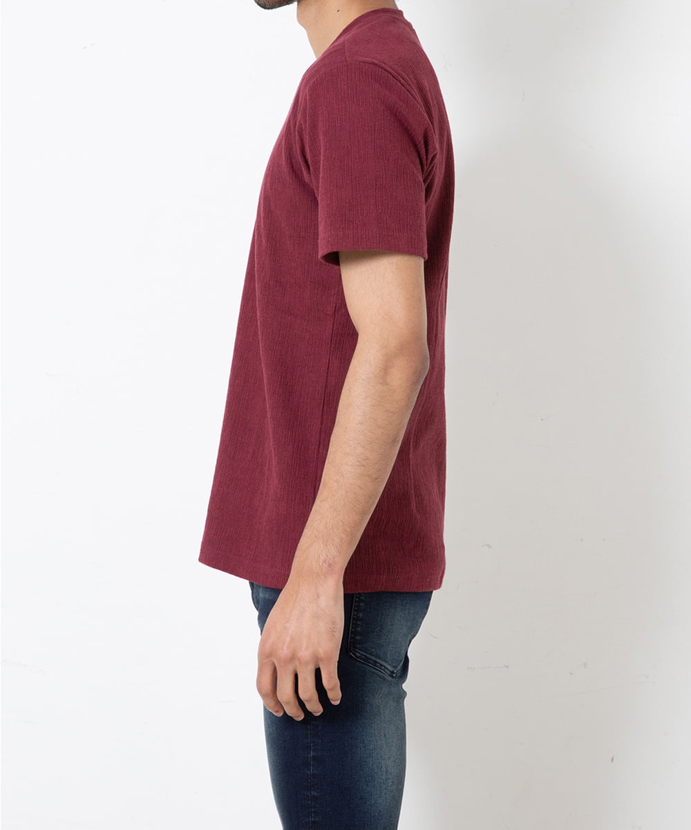 MKKGR46045 MK MICHEL KLEIN HOMME(MKミッシェルクランオム) スマートＶネックＴシャツ パープル
