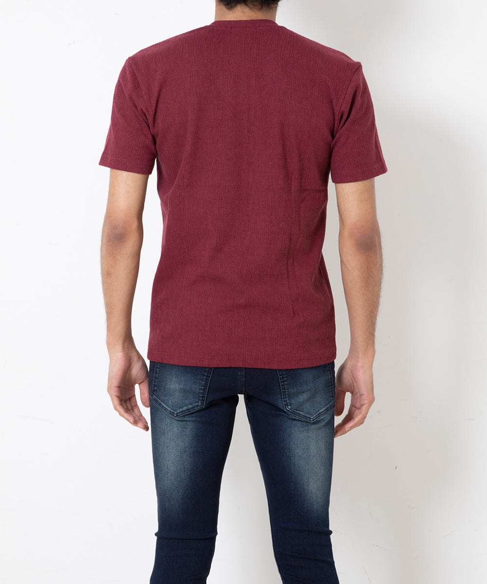 MKKGR46045 MK MICHEL KLEIN HOMME(MKミッシェルクランオム) スマートＶネックＴシャツ パープル