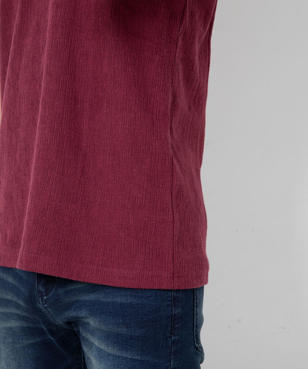 MKKGR46045 MK MICHEL KLEIN HOMME(MKミッシェルクランオム) スマートＶネックＴシャツ パープル