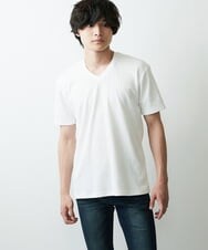 MKKGR46045 MK MICHEL KLEIN HOMME(MKミッシェルクランオム) スマートＶネックＴシャツ ホワイト