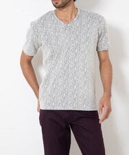 MKKGR46045 MK MICHEL KLEIN HOMME(MKミッシェルクランオム) スマートＶネックＴシャツ ライトグレー