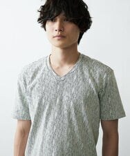 MKKGR46045 MK MICHEL KLEIN HOMME(MKミッシェルクランオム) スマートＶネックＴシャツ ライトグレー
