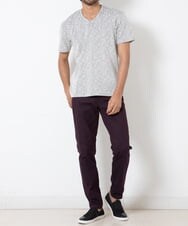 MKKGR46045 MK MICHEL KLEIN HOMME(MKミッシェルクランオム) スマートＶネックＴシャツ ライトグレー