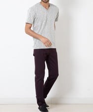 MKKGR46045 MK MICHEL KLEIN HOMME(MKミッシェルクランオム) スマートＶネックＴシャツ ライトグレー