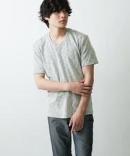 MKKGR46045 MK MICHEL KLEIN HOMME(MKミッシェルクランオム) スマートＶネックＴシャツ ライトグレー