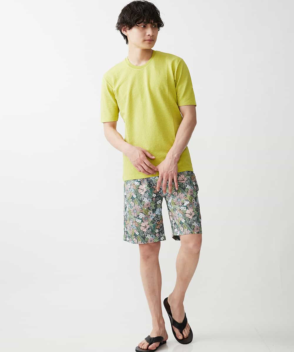 MKKGR60059 MK MICHEL KLEIN HOMME(MKミッシェルクランオム) クルーネックＴシャツ イエロー