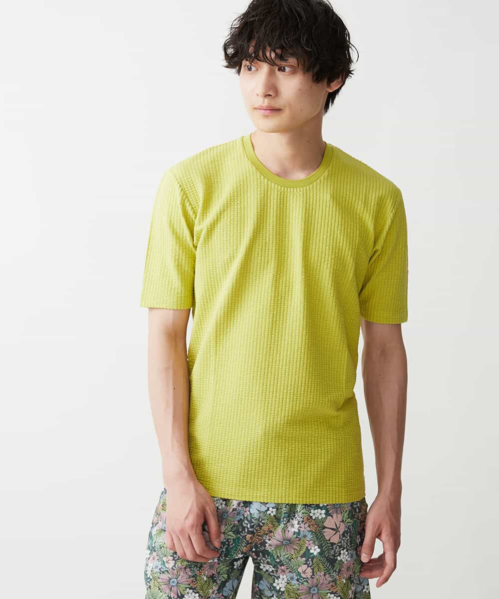 MKKGR60059 MK MICHEL KLEIN HOMME(MKミッシェルクランオム) クルーネックＴシャツ イエロー