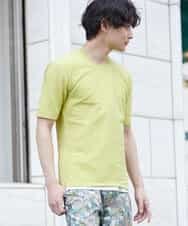 MKKGR60059 MK MICHEL KLEIN HOMME(MKミッシェルクランオム) クルーネックＴシャツ イエロー