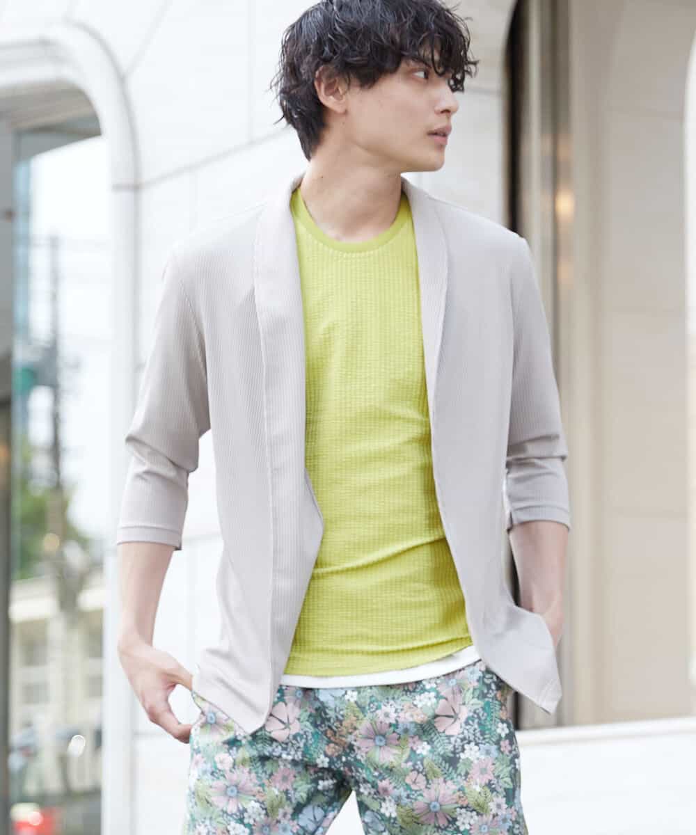 MKKGR60059 MK MICHEL KLEIN HOMME(MKミッシェルクランオム) クルーネックＴシャツ イエロー