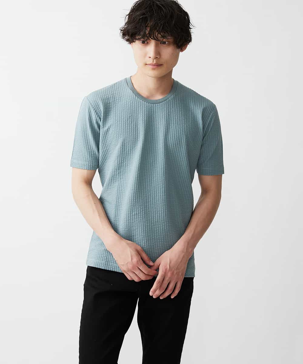 MKKGR60059 MK MICHEL KLEIN HOMME(MKミッシェルクランオム) クルーネックＴシャツ グリーン