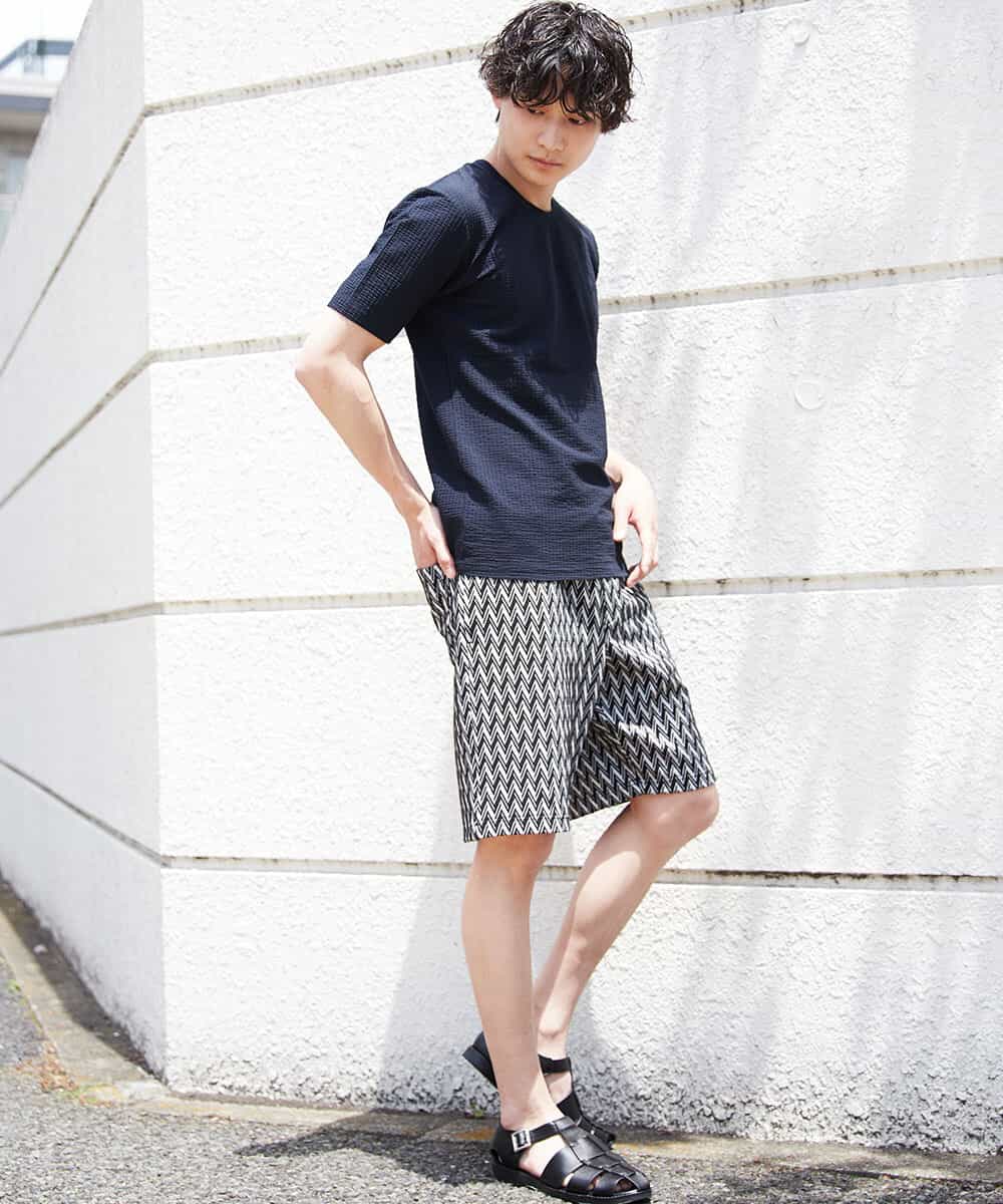 MKKGR60059 MK MICHEL KLEIN HOMME(MKミッシェルクランオム) クルーネックＴシャツ ネイビー