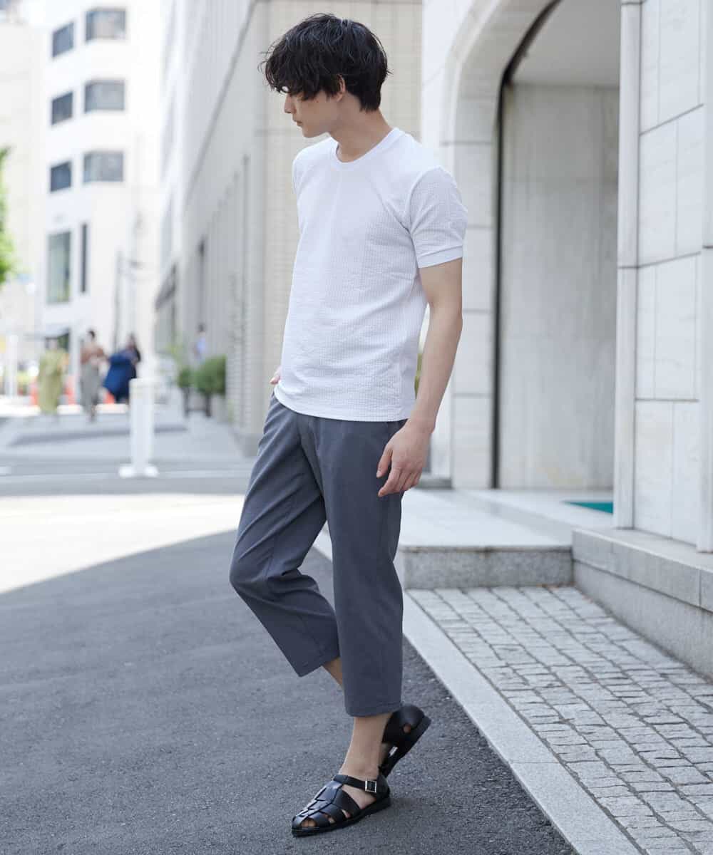 MKKGR60059 MK MICHEL KLEIN HOMME(MKミッシェルクランオム) クルーネックＴシャツ ホワイト