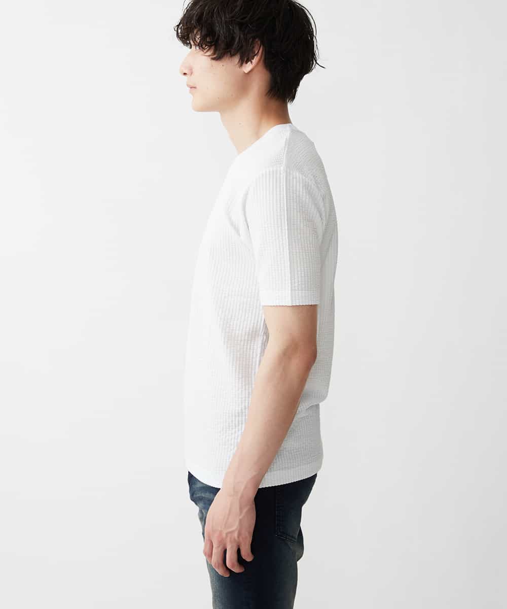 MKKGR60059 MK MICHEL KLEIN HOMME(MKミッシェルクランオム) クルーネックＴシャツ ホワイト