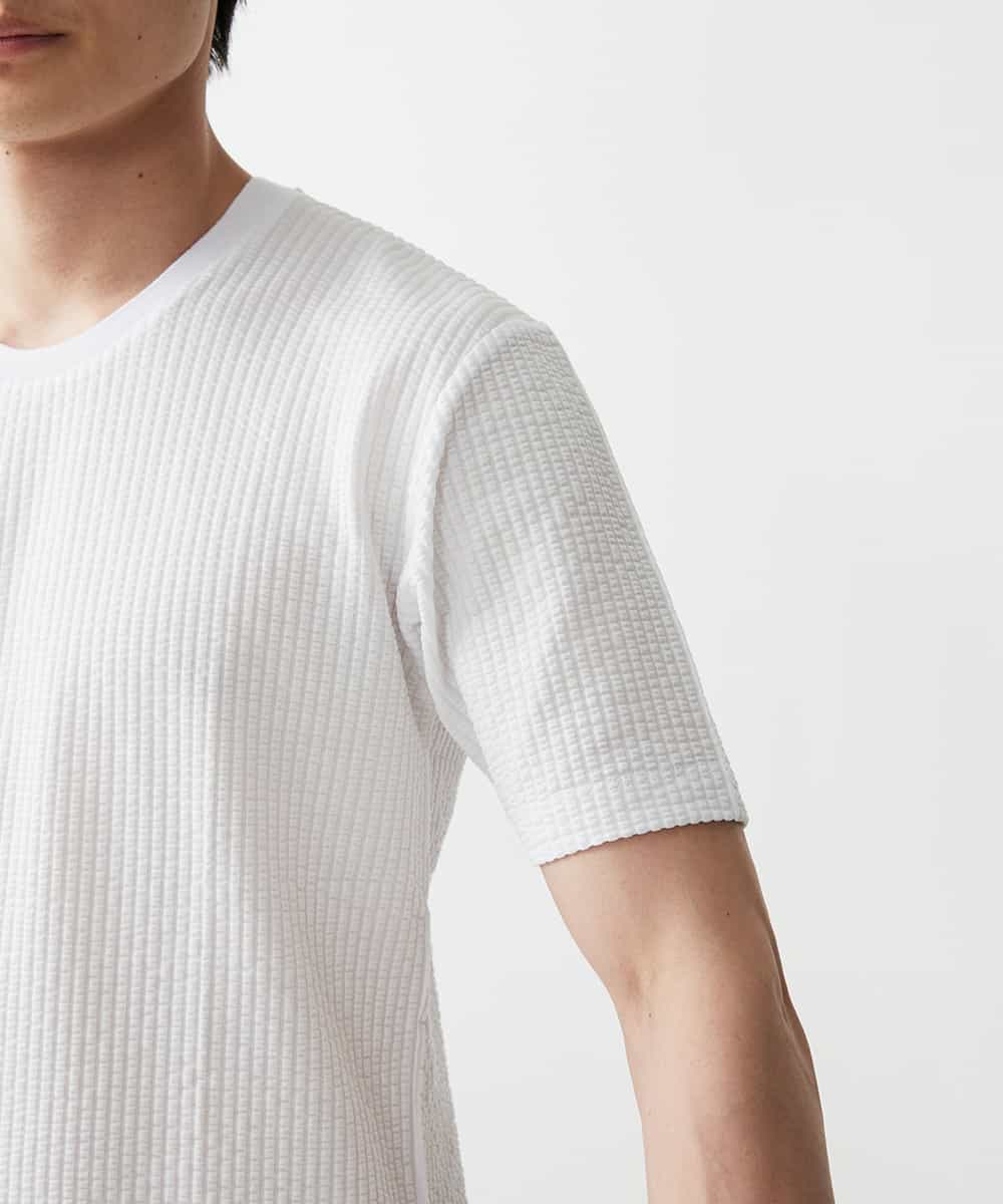MKKGR60059 MK MICHEL KLEIN HOMME(MKミッシェルクランオム) クルーネックＴシャツ ホワイト