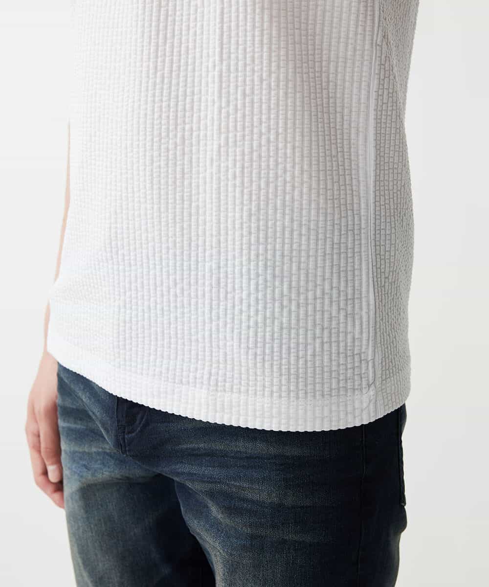 MKKGR60059 MK MICHEL KLEIN HOMME(MKミッシェルクランオム) クルーネックＴシャツ ホワイト