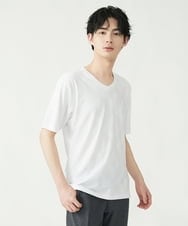 MKKGS51059 MK MICHEL KLEIN HOMME(MKミッシェルクランオム) ジャガードカットソー ホワイト(90)